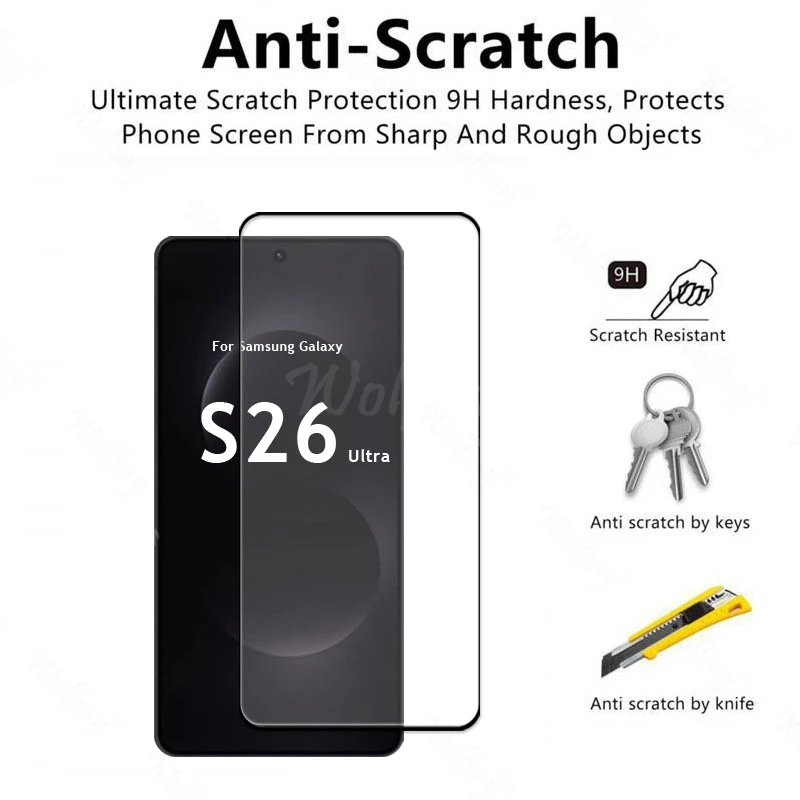 4 Stück gehärtetes Glas für Samsung Galaxy S26 Ultra Glas-Displayschutzfolie S26 Ultra S26 Glas Vollständige Abdeckung Anti-Fingerabdruck – Detail 3