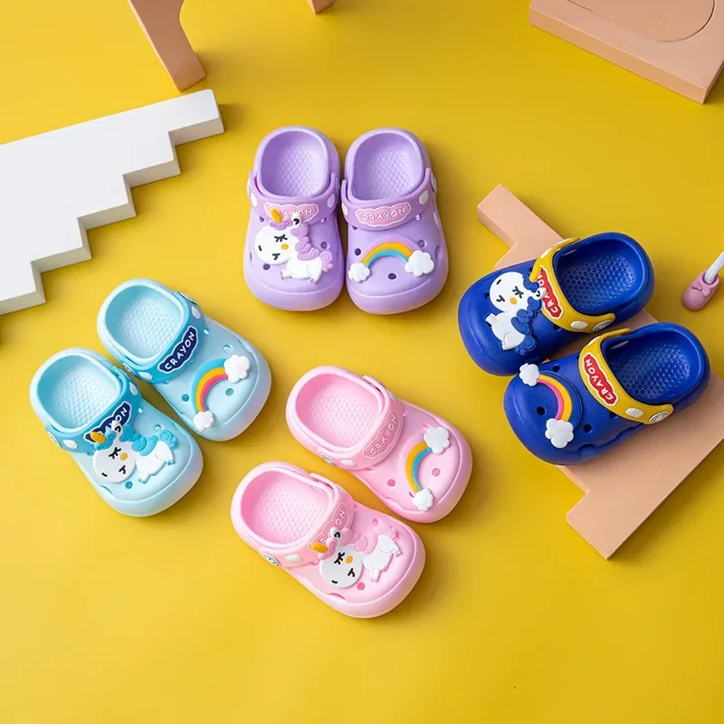 Summer Baby Sandals for Boy Girls Cartoon Shoes Kids Flip Flops Toddler Soft Slippers for Children Home Garden Beach Slipper