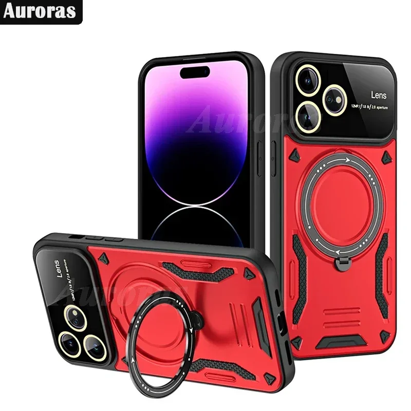 

Auroras For ZTE Blade V50 Design Smart A73 4G Case Magnetic Bracket Hard Shell For ZTE AXON 50 Lite Shockproof Cover Funda Capa