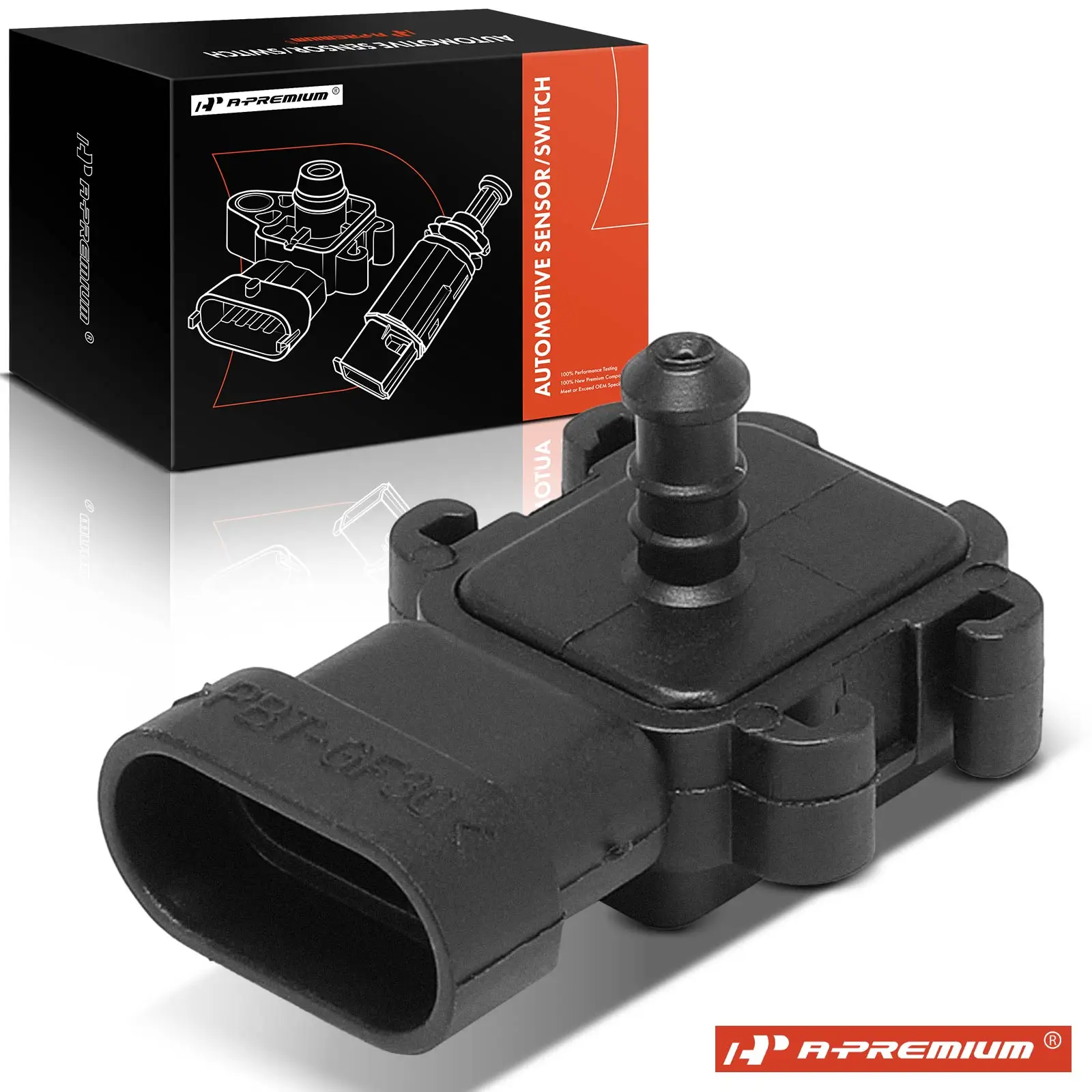 A-Premium Manifold Pressure (MAP) Sensor with 3-Blade for Chevrolet Impala 2004-2005 Cadillac STS XLR 2008-2009 Buick Century