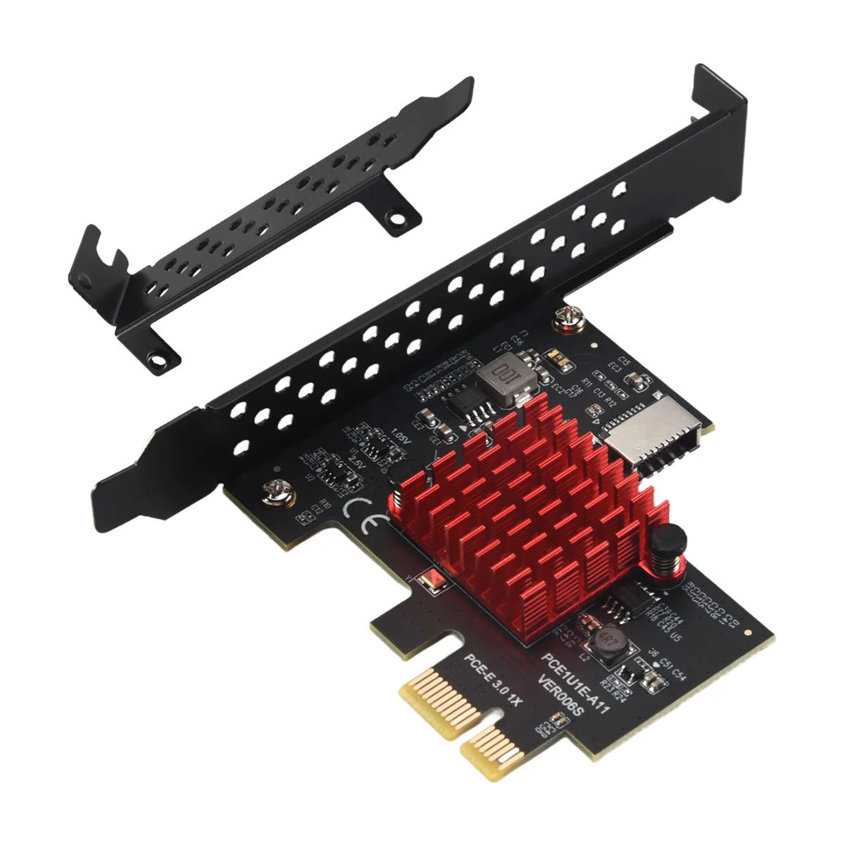 بطاقة توسيع PCIE USB 3.1 GEN2 Type-E، موصل PCI Express 3.0 1X إلى 20Pin للوحة الأمامية من النوع C لنظام التشغيل Windows 10/8 DY