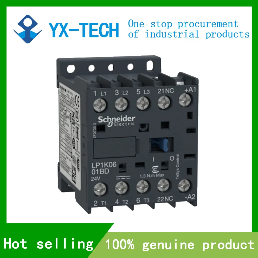 

LP1K0601BD LP1K0610BD Schneider TeSys K contactor 3P AC-3 440V 6A 24VDC coil