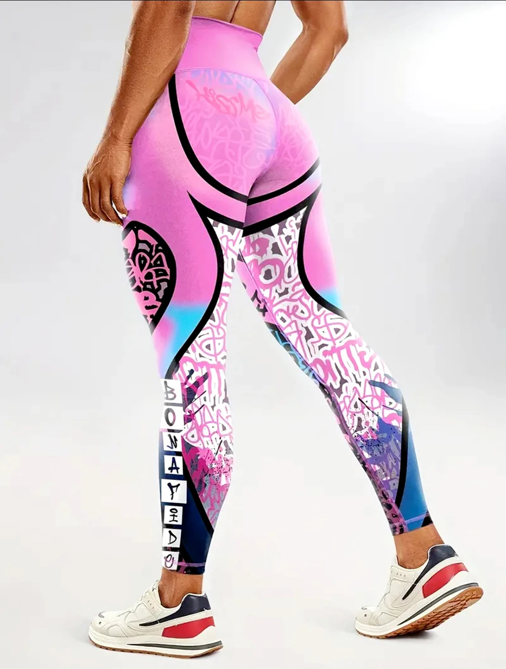 Printed Yoga Pants Tight-Fitting Waist-Lifting Hip-Lifting Leggings High-Elastic Form-Fitting Fitness And Sports Pants Yoga Wear
