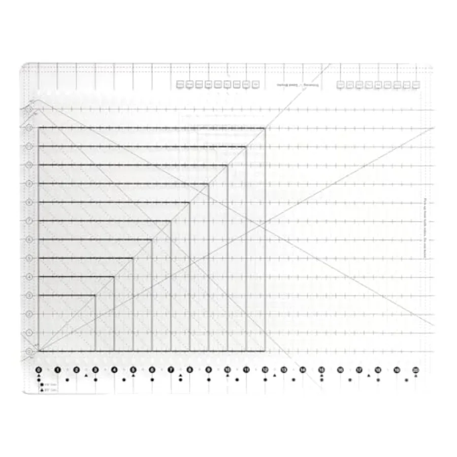

Upgrade 17-3/4 "x 22" Large Slotted Quilting Ruler XL Slotted Quilting Ruler Durable Acrylic Long Arm Sewing XL Rulers for Cutt