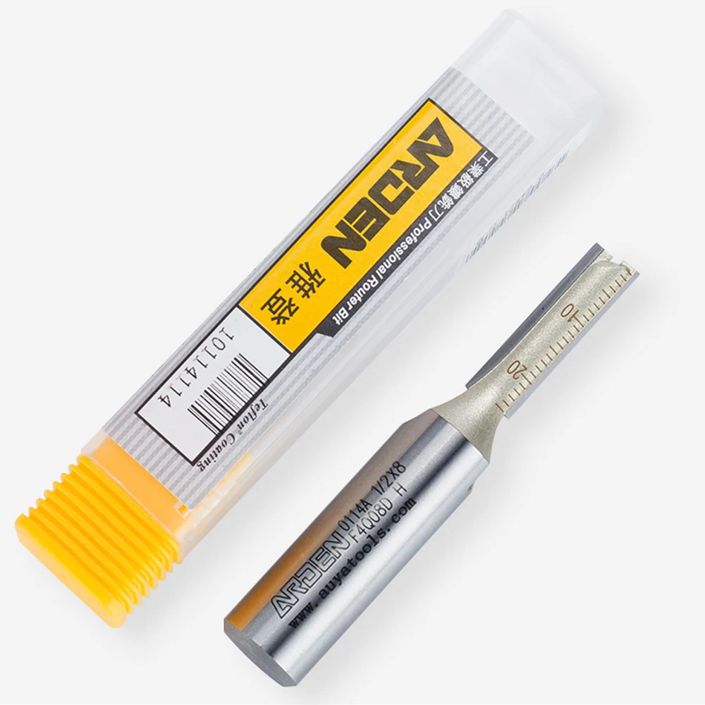 ARDEN متري 2 المزامير مستقيم راوتر بت 1/2 بوصة عرقوب كربيد مشقوق قطع للخشب MDF 8-12 مللي متر إطالة R & L بت مستقيم