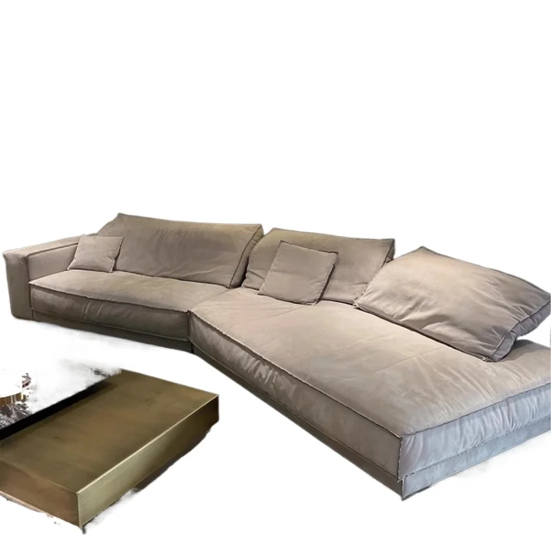 

Italian minimalist sofa Budapest special-shaped sofa Straight row matte cloth sofa Compression