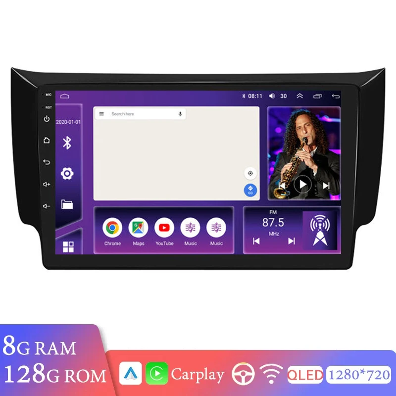 

Wireless Carplay Car Radio For Nissan Sylphy B17 Sentra 12 2012 2014 2015 -2018 BT FM GPS Multimedia Video Player Stereo