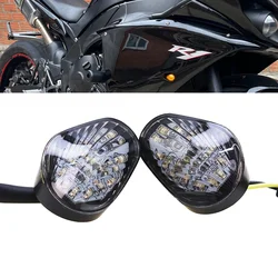 Pair YAM LED Flush Mount Turn Signals Light YZF R6 R1 2008 2007 2006 2005 2004 For Yamaha