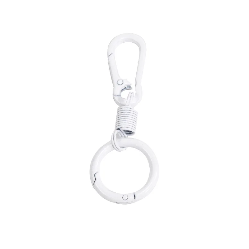 2pcs Colorful Spring Keychain Carabiner Buckle Key Rings