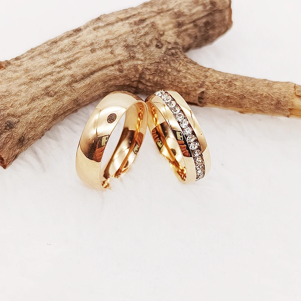Designer Handmade 18K Rose Gold Plated Wedding Rings Set for Men