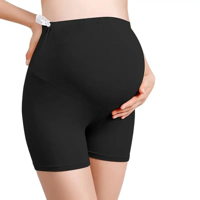 

2024 Summer Maternity Safety Pants Adjustable Waist Pregnant Woman Safety Knickers Modal Shorts Skinny Pregnancy Short Leggings