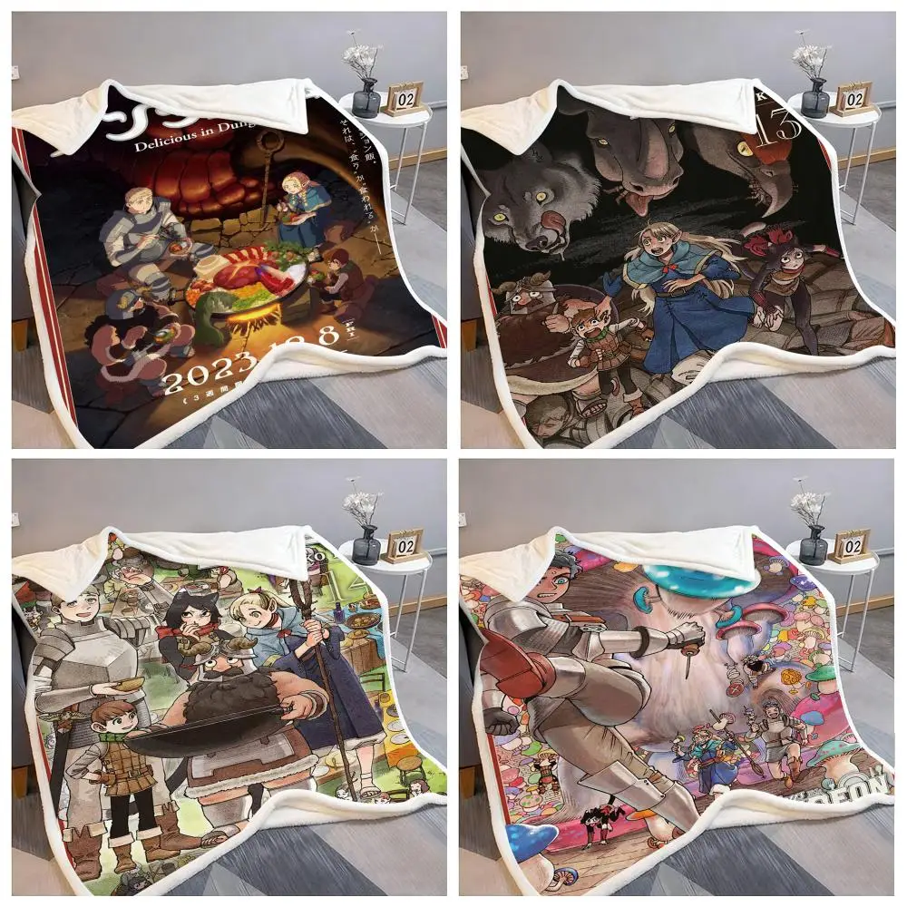 

Anime D-Delicious In Dungeon Throw Flannel Fluffy Soft Blanket Warm Skin-Friendly Throw For Sofa Bed Office Nap Winter