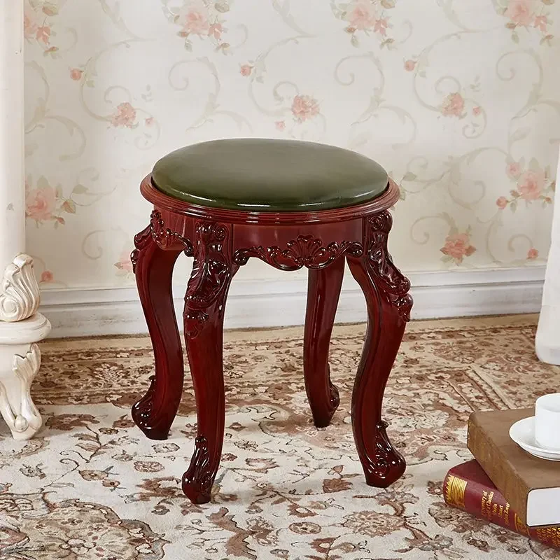 Piano Bench Single European Dresser Stool American Makeup Chair Chinese Classical Household Small Square Stools Round Ottomans