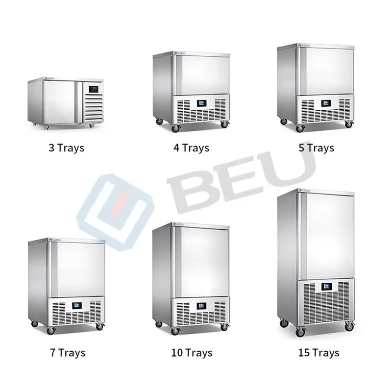 YWM Certificate -40 Low Temp 3 4 5 7 10 15 Trays Shock Freezer Chicken Blast Freezer for Sale