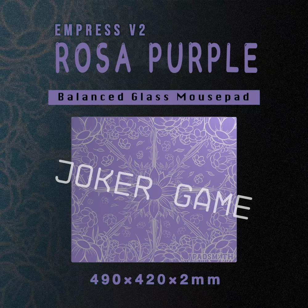 Alfombrilla de ratón de cristal PADSMITH Empress V2, alfombrilla de ratón de edición de copia de vidrio templado FPS para juegos, alfombrilla de ratón personalizada profesional suave