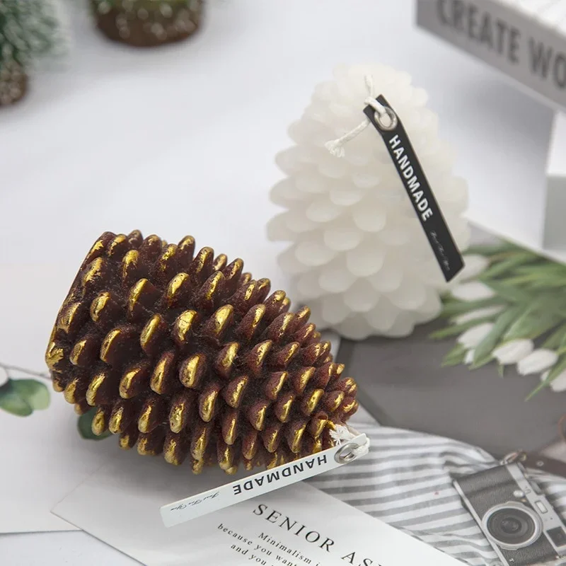2026 Pine Cones Candle Silicone Mold DIY Pine Ball Aromatic Candle Making Resin Soap Mold Christmas Gifts Craft Supplies