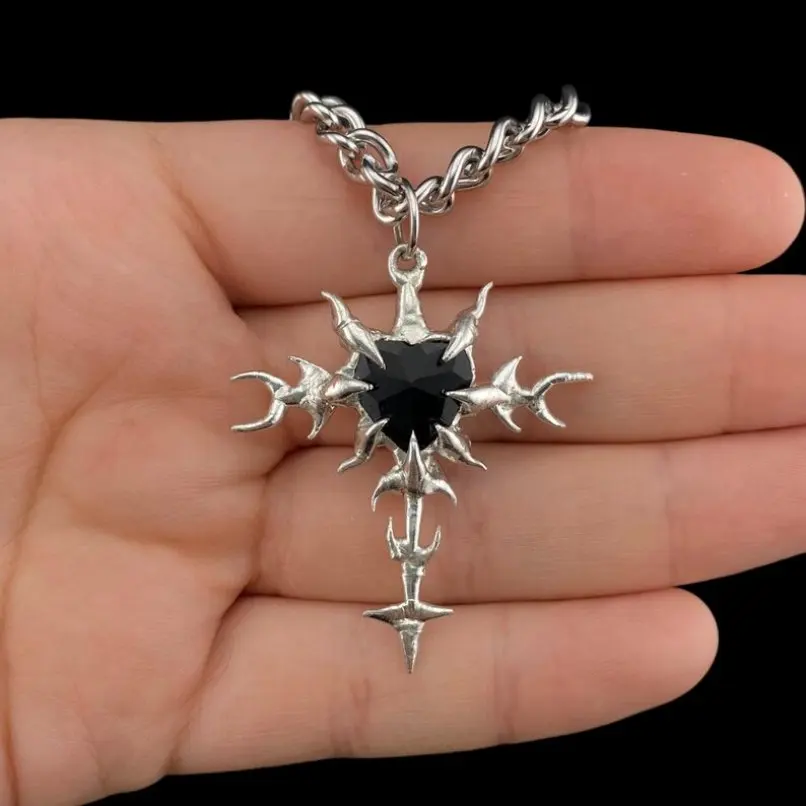 

Necklace For Her Handmade Jesus Christian Crisscross Cross Soldered Glass 18+2inch Jewelry Special Gift