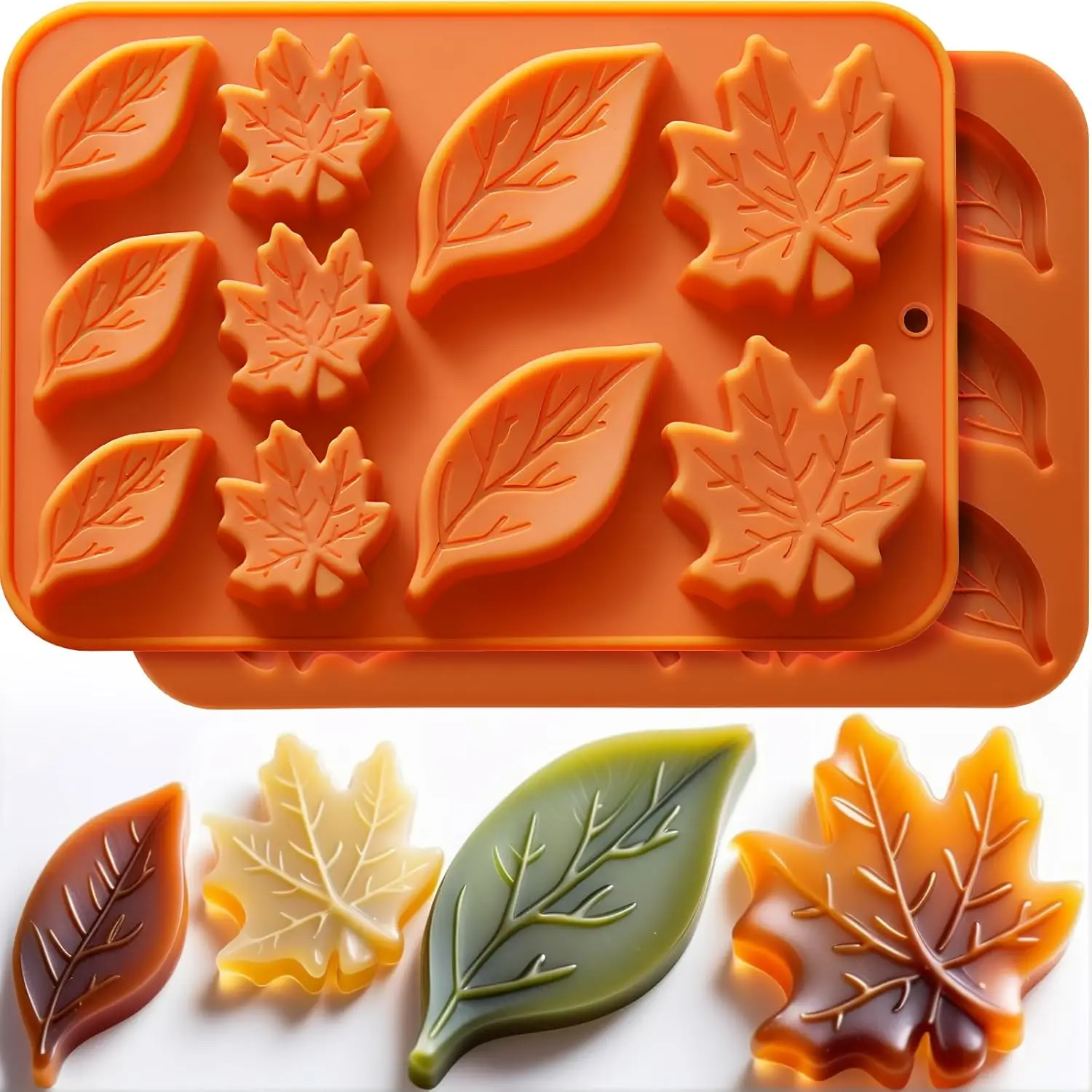 

Leaf Silicone Molds Fall Harvest Autumn Maple Leaf Fondant Candy Chocolate Mould Thanksgiving Fall Theme Mould Cake Decoration