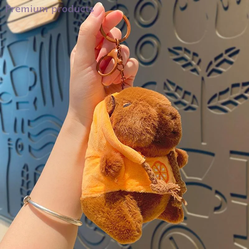 1PC Creative Capybara Plush Keychain Cartoon Animal Stuffed Doll Bag Pendant Backpack Hanging Decoration Lovely Keyring Gifts