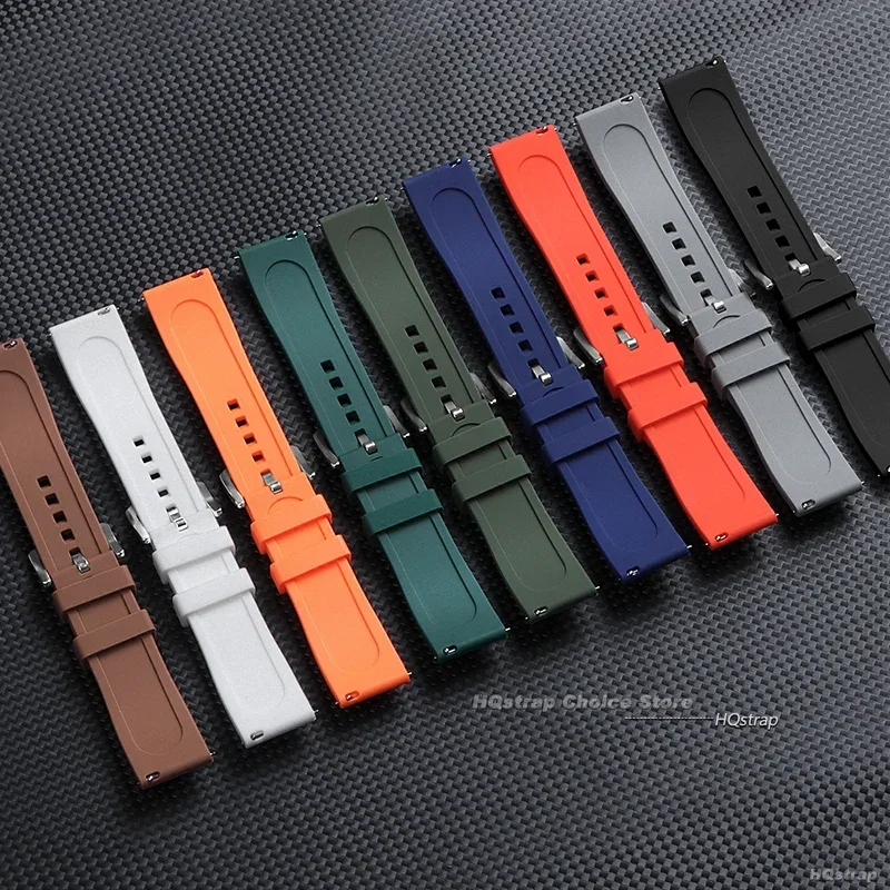 Soft Silicone Watch Band Watrproof Straps for Rolex Water Ghost Strap 20mm 22mm Sport Rubber Bracelet Watch Accessories