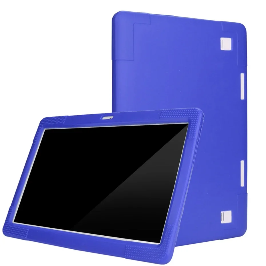 10.1'' Universal Soft Silicone Case For 10 10.1 inch Android Tablet PC Shockproof Solid Color Back Cover Protective Shell