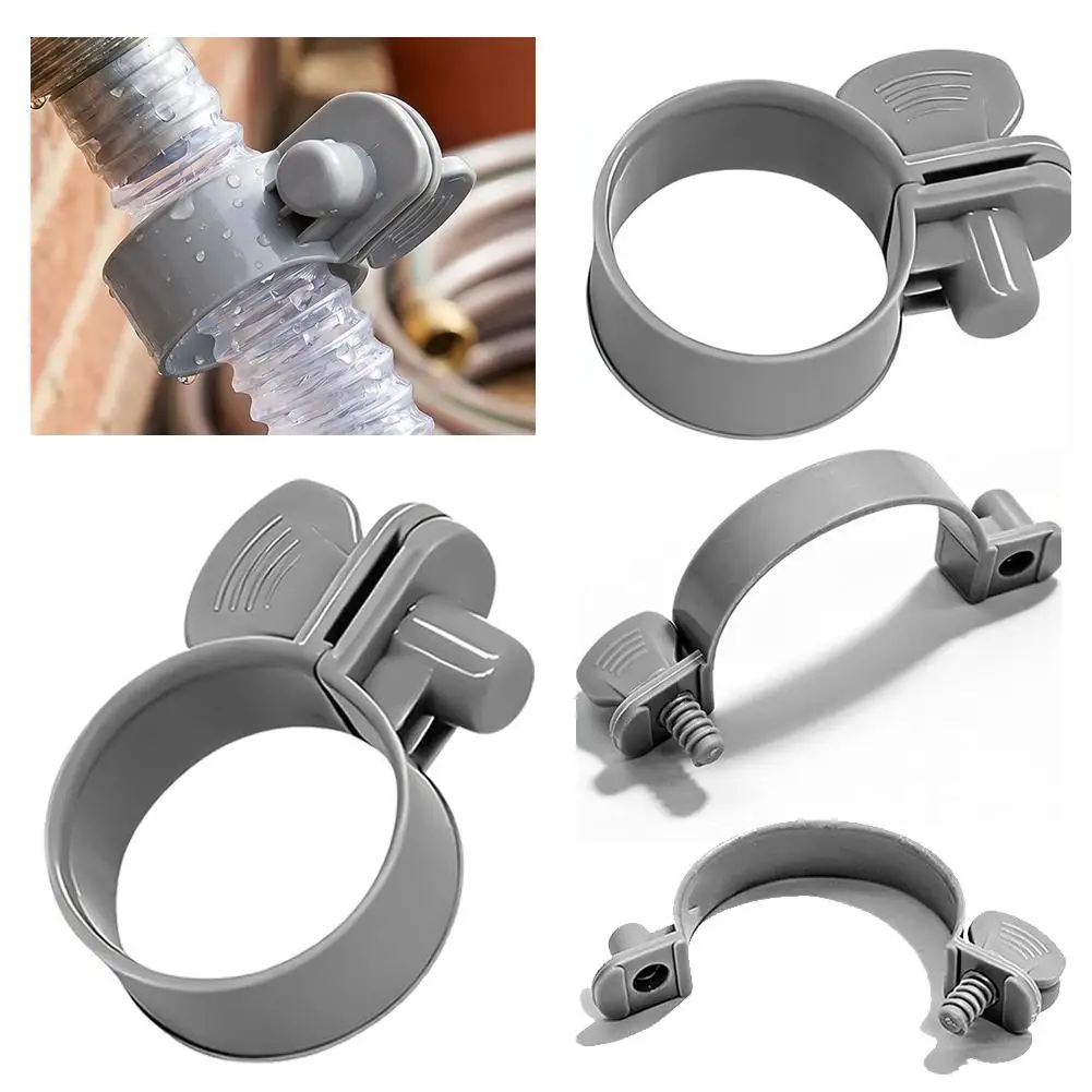 Swimming Pool Hose Clamps Plastic Replacement Pump Filter Soft Tube Clip Heavy Duty Adjustable Connector Kit for Above Ground Po view 2