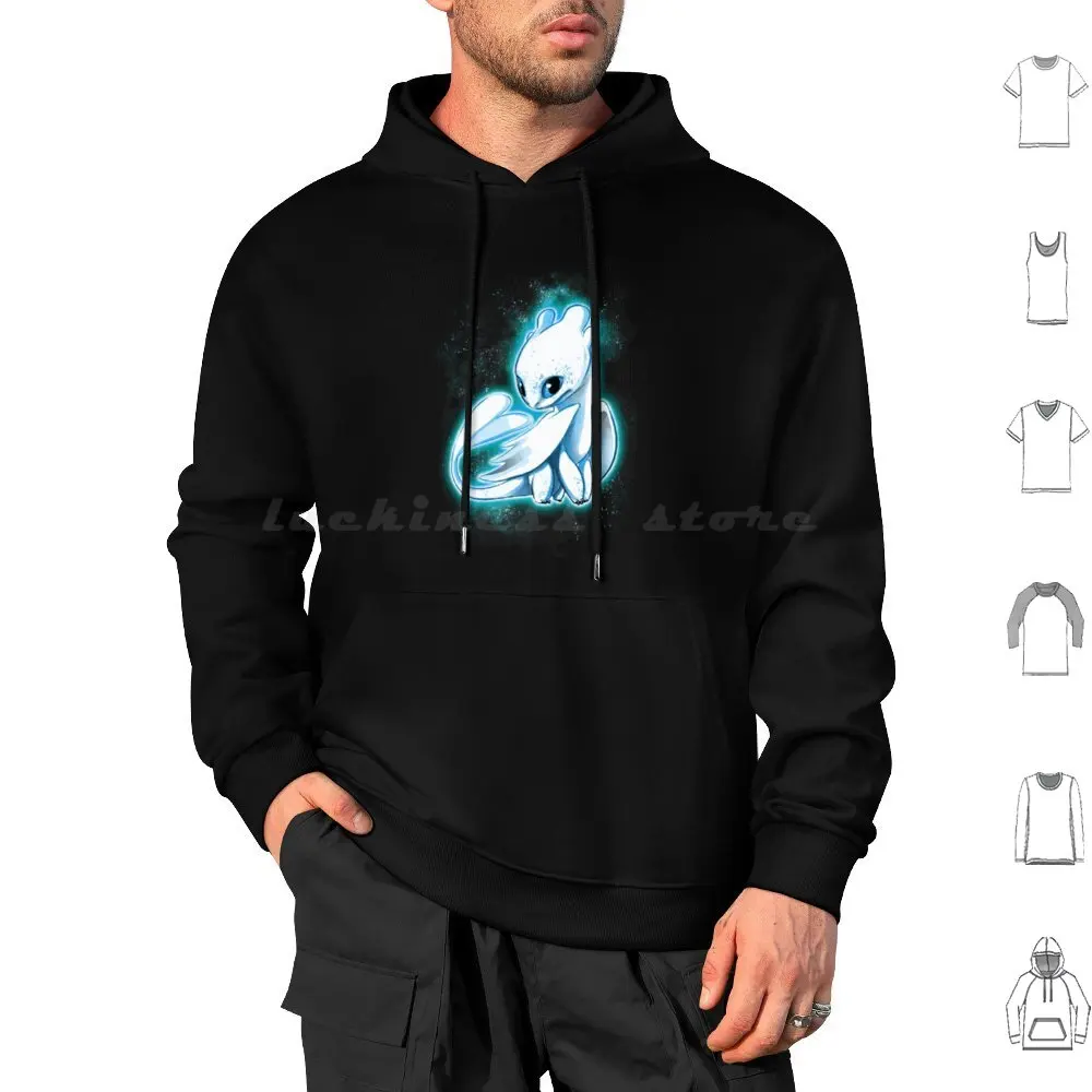 Light Dragon Hoodies Long Sleeve Film Fury Animal Fantasy Cat Dragon Cartoons Night Movie Light Book Cats Kitten Comics