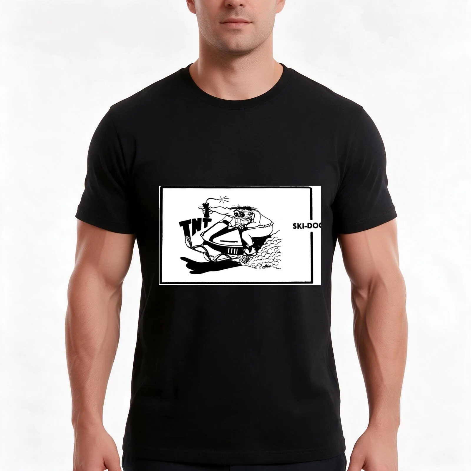 1972 Snowmobilers Race and Rally Ski-Doo TNT snowmobile poster T-Shirt, Summer Casual Cotton Tee, Oversized Streetwear Tops