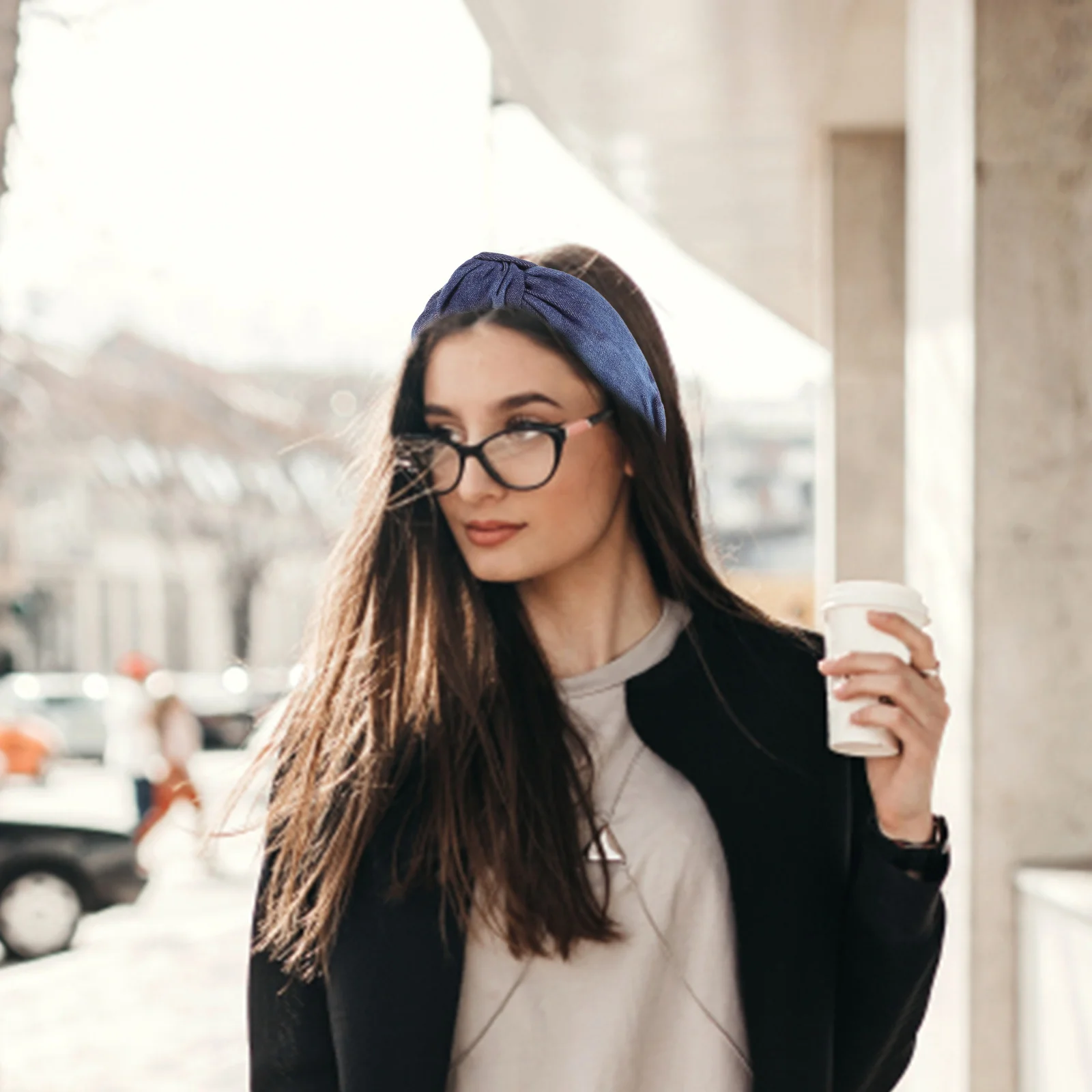 

Denim Knotted Headband Women's Elegant Knot Hair Hoop for Party Prom Daily Wear Lightweight Comfortable Chic Accessory