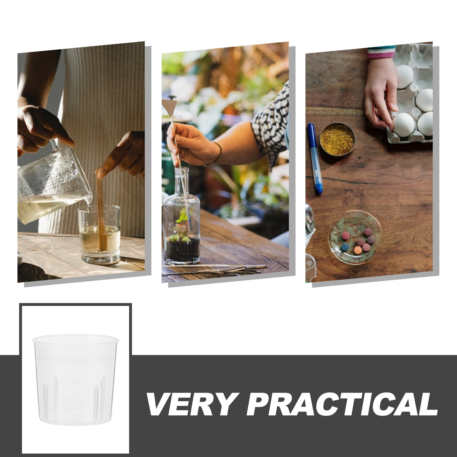 

100pcs Measuring Cups For Resin Transparent Reusable Diy Mixing Tools Epoxy Craft Making Small Cups Pigment Toning Handicrafts