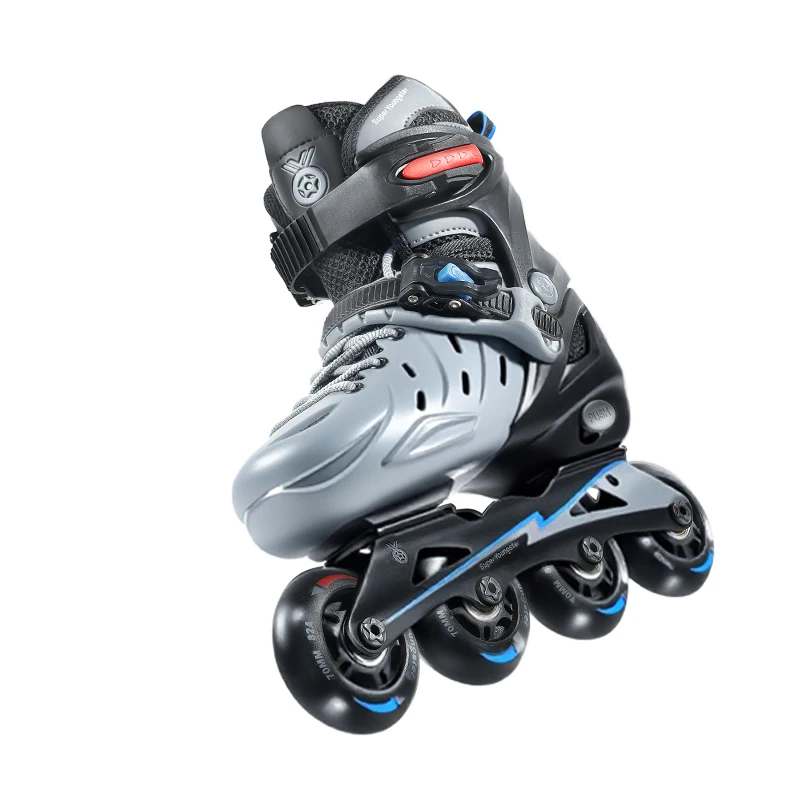 

Профессиональные мигающие роликовые коньки для слалома для взрослых и детей, горячая распродажа, регулируемые роликовые коньки с четырьмя колесами