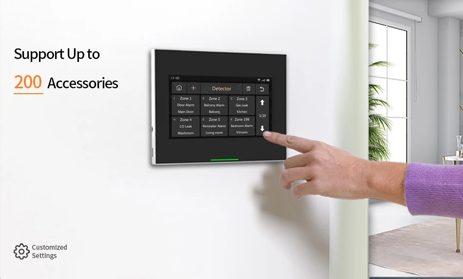 Staniot WIFI Version Tuya Intelligent Wireless WiFi House Security Alarm System Kits Compatible with Alexa and Google Home