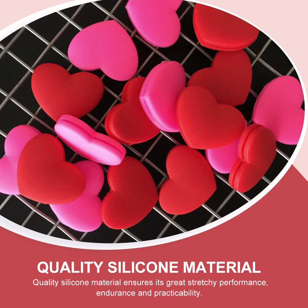 

6 Pcs Silicone Tennis Racket Dampener Absorber Shock Reducer for All Racquets Heart Shape Professional Use