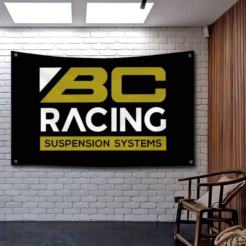 BC R-Racing Flag Polyester Printed Banner For Decor Tapestry Dorm Room Bedroom - view 6