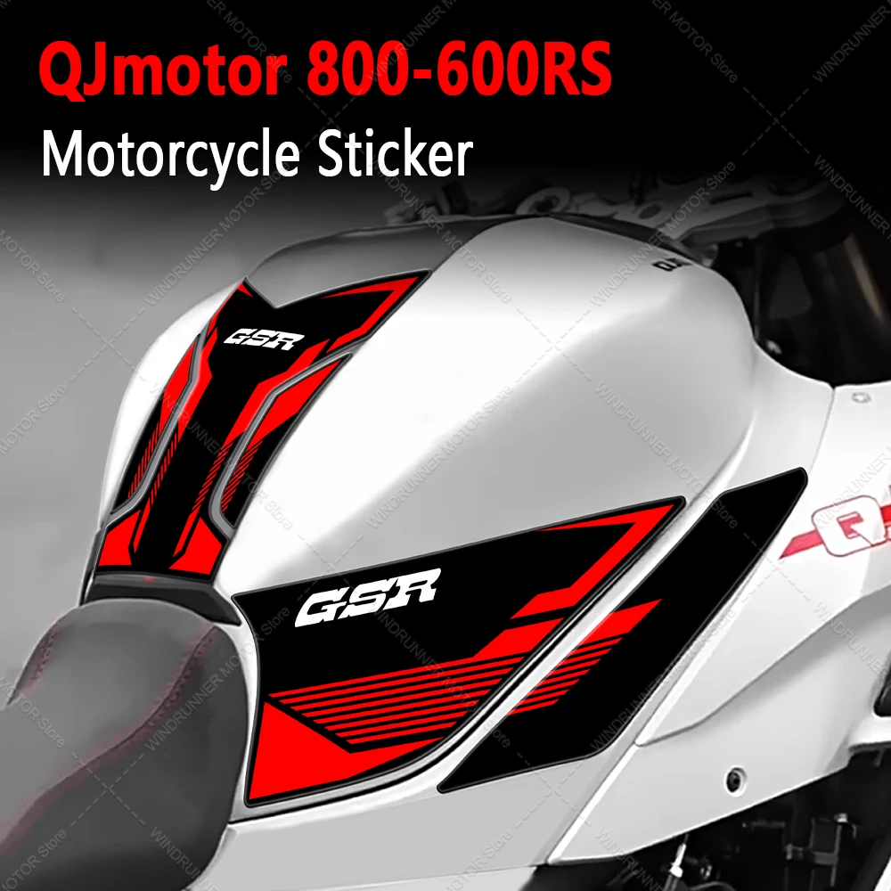 

For QJmotor 800-600 RS Motorcycle Accessories Tank Pad Sticker 3D Gel Epoxy Resin Fuel tank sticker set Anti-Slip Sticker