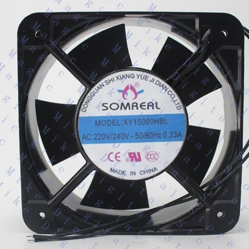 

H 1 PCS FOR SOMREAL Fan XY15050HBL AC 220V 15050 15CM cabinet cooling fan 2 WIRE