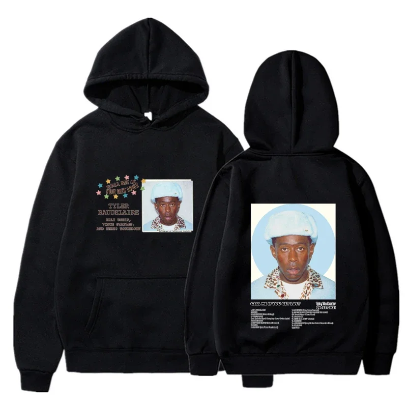 Tyler The Creator Hooded Sweatshirt Call Me If You're Lost Travel Print Men's Women's Hoodie Trendy Street Hip Hop Sweatshirt