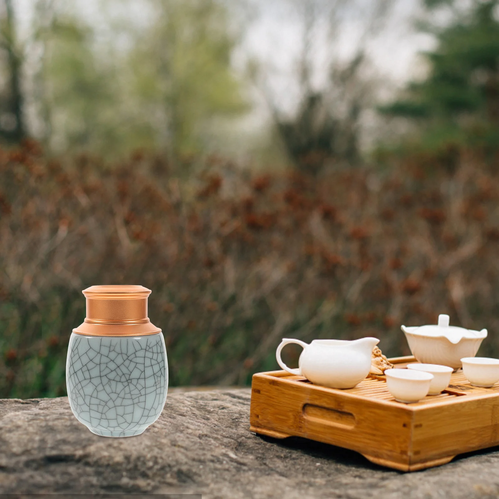 

Ceramic Tea Storage Jar Airtight Canister Container for Loose Tea Bags Kitchen Decoration Jar Canister