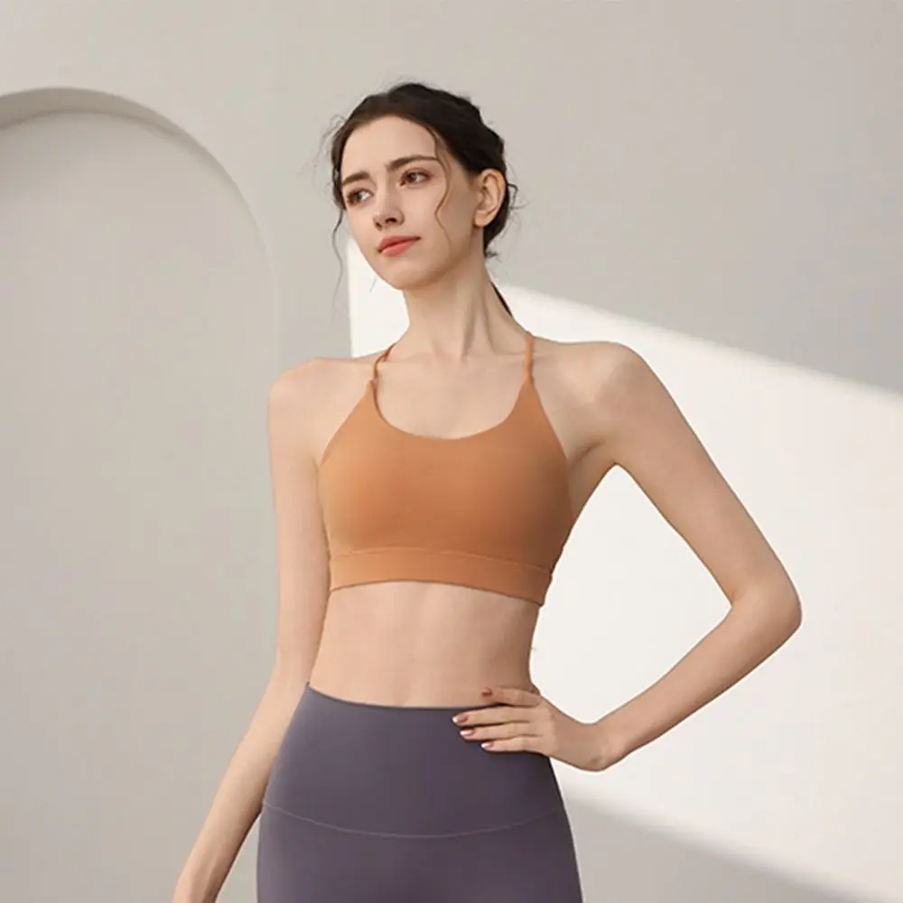 

Beauty Back Seamless Women's Sports Bra Durable with Chest Pad Fitness Gym Bra Breathable Hollow Out Women Lingerie Underwear