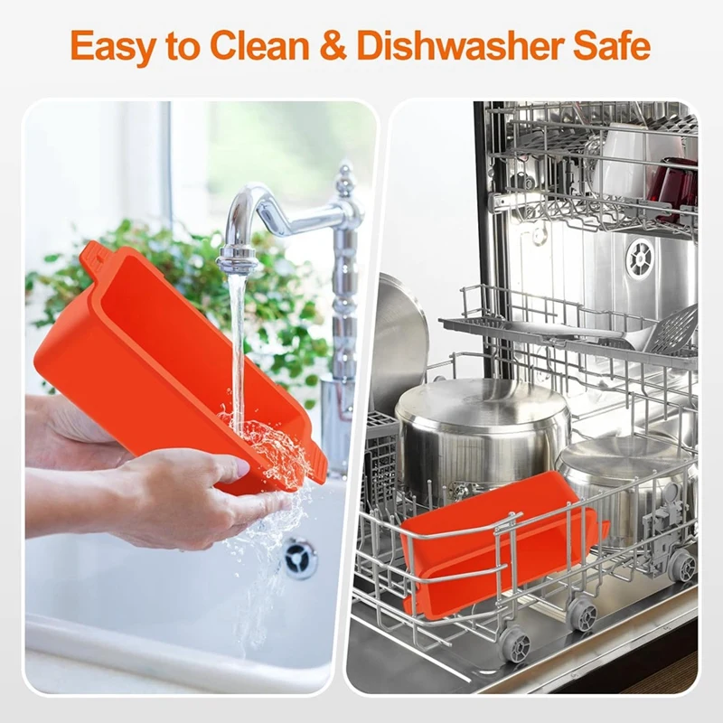 Silicone Grease Cup Liner, Reusable Grease Catcher Cup Liner BBQ Grease Pan, Drip Tray