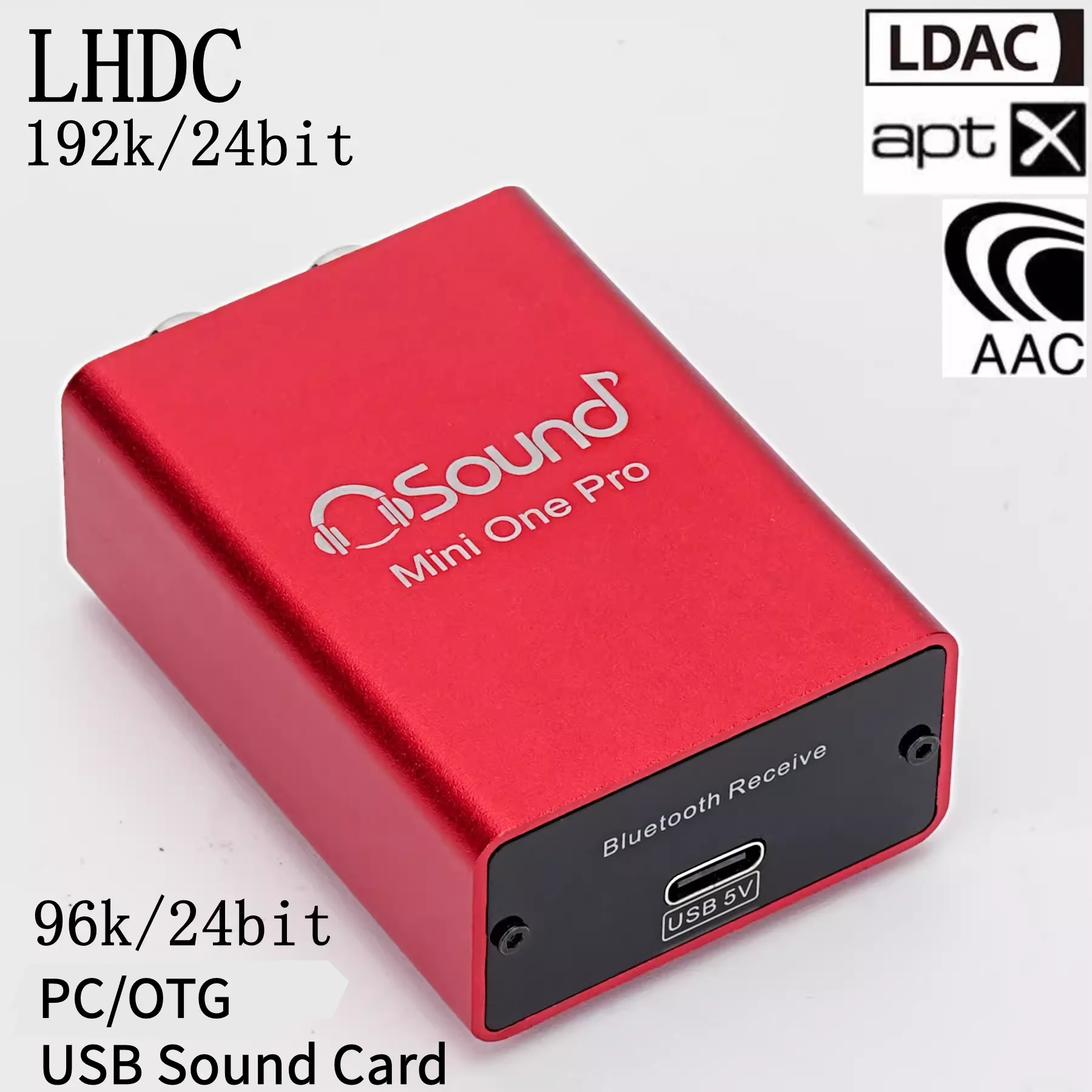 Ossound Upscale Bassa latenza LDAC Qualcomm QCC5181 Ricevitore audio Bluetooth 5.4 LHDC Tono senza perdita per amplificatore di potenza Car Home RCA