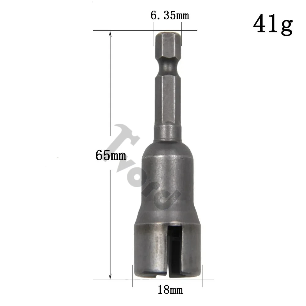 Natural Slotted Butterfly Hole Socket Wrench – Wing Nut Socket Tool with 65mm Hexagonal Handle for Electric Screwdriver