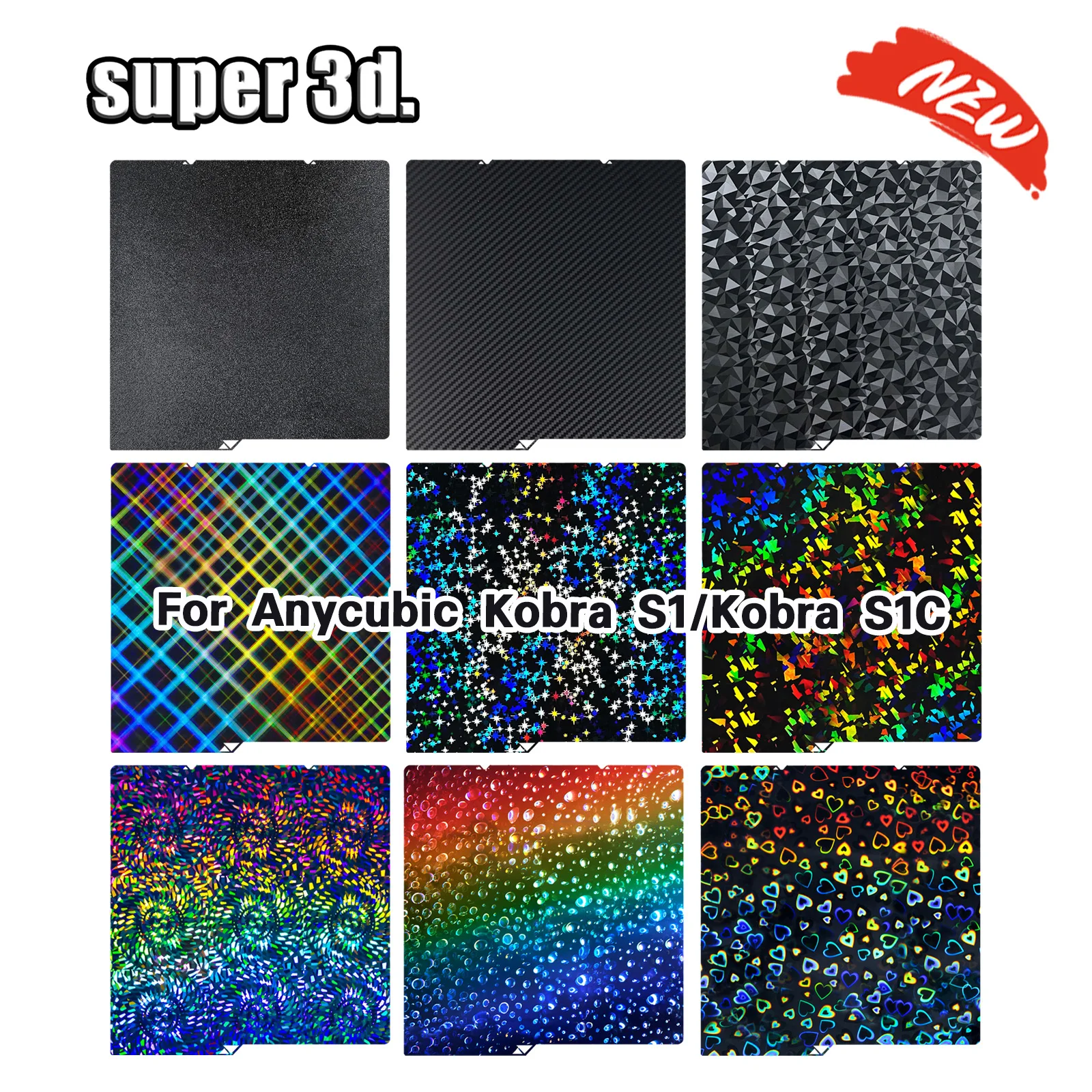 

2025 Anycubic Kobra S1 Тарілка для кровати 264x276 мм Kobra S1 Комбинированная сборная пластина Двусторонняя пио Pet Pei Kobra S1 Аксессуар Часть 3d-принтера