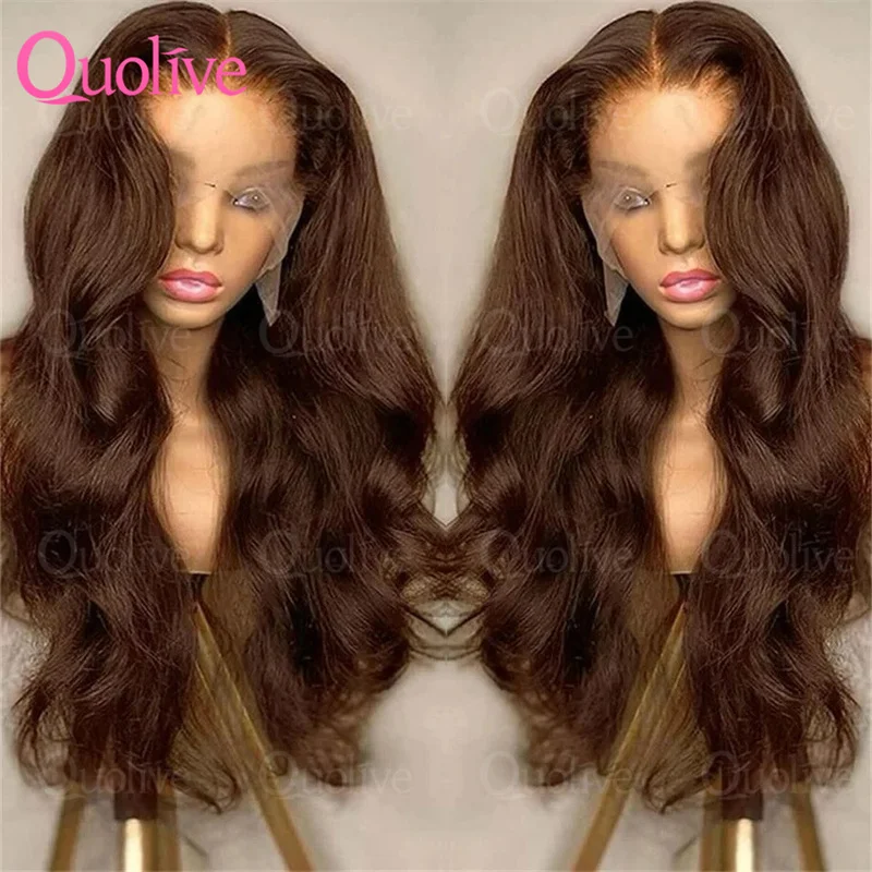 

Парик с прозрачной кружевной основой 13x6, шоколадно-коричневый, с эффектом Body Wave, 30 дюймов, из натуральных волос, предварительно проработанный, окрашенный