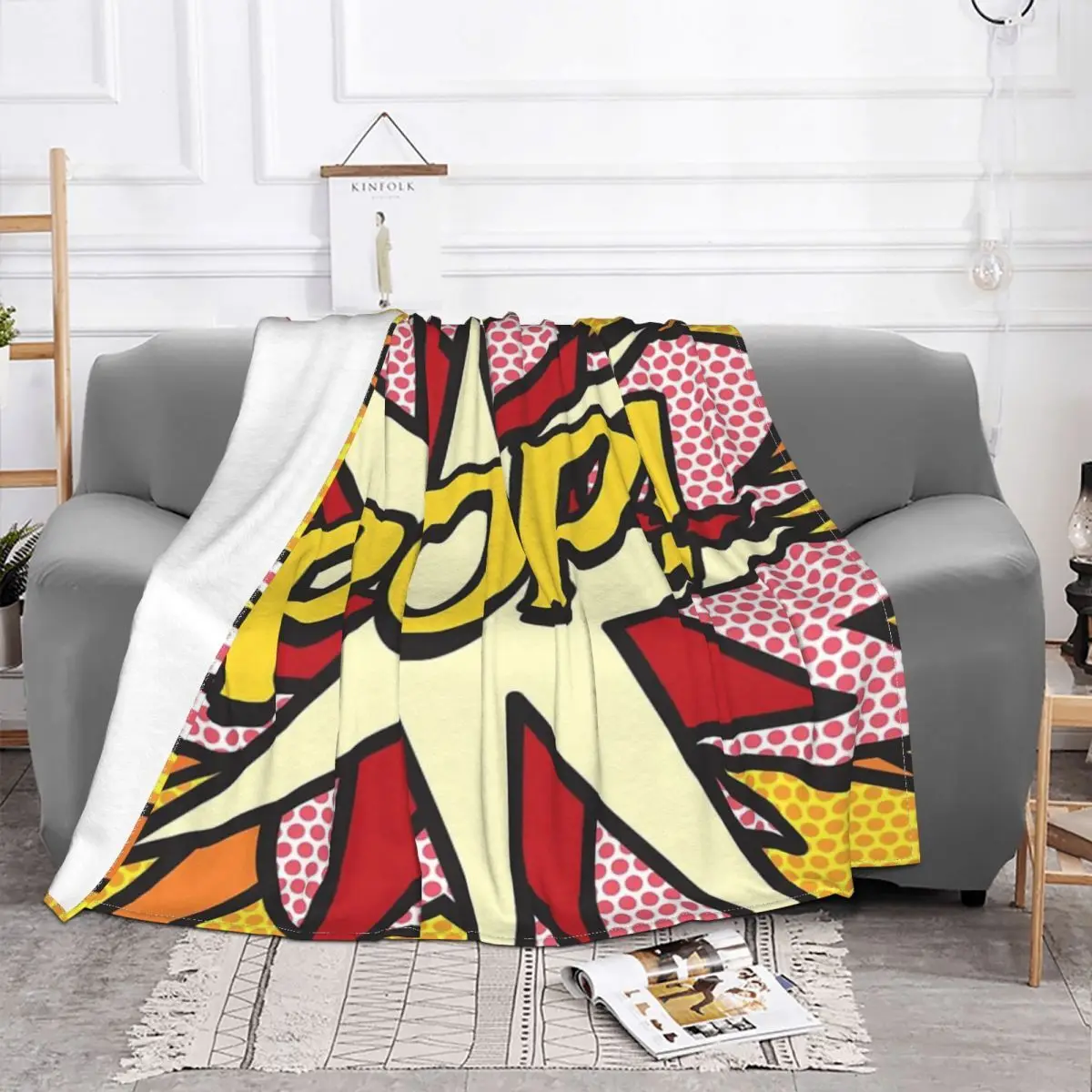 Pop Comic Book Pop Art Cool Retro Trendy Quilt Blankets Blankets & Throws Home And Decoration Throw Blanket