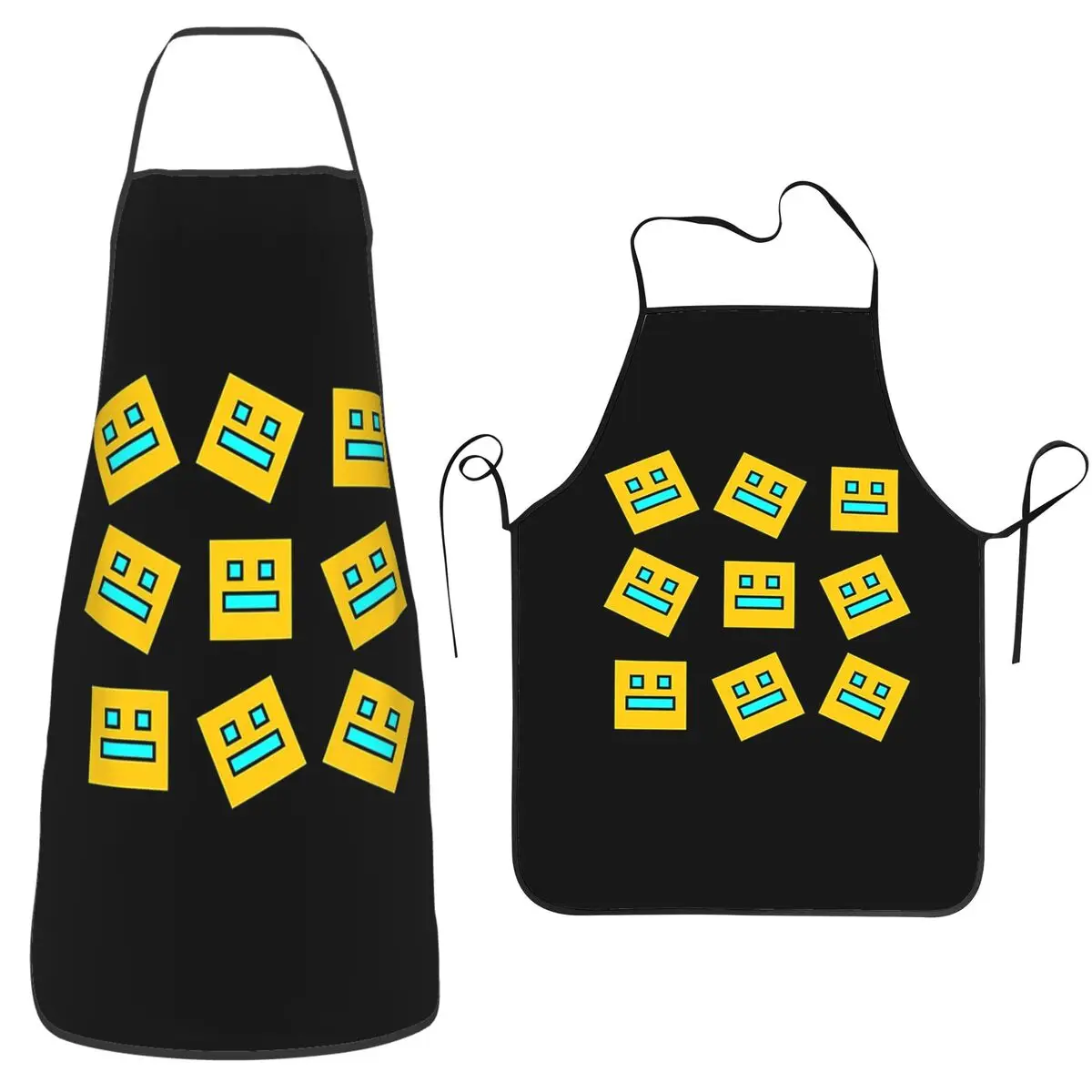 لعبة فيديو الهندسة داش المئزر الشيف الطبخ الخبز Tablier أكمام مريلة تنظيف المطبخ بينافور للنساء الرجال اللوحة #1