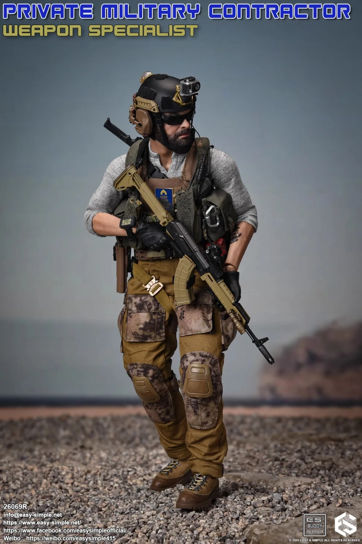 Easy&Simple ES 26069R 1/6 Soldier MC Private Military Contractor Full Set 12'' Action Figure Model Toy In Stock