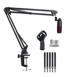 Porte-microphone Statique Extensible, Suspension HONScissor, Support de Bras avec réinitialisation Micro, Pince de Montage de Table