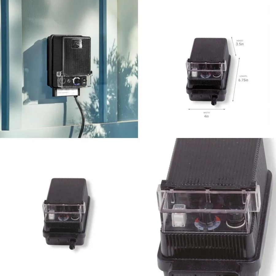 Standard Series Transformer in Black, Low Voltage Power Supply for 12V Lighting Systems, 15E60BK