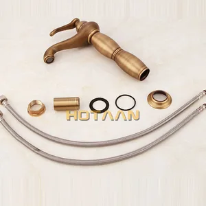 High tap to bathroom sink, old bronze, brass mixer, solid copper, luxury, European style, bathroom taps, crane 12 Main Sales Tap Lavabo Luxury - №10